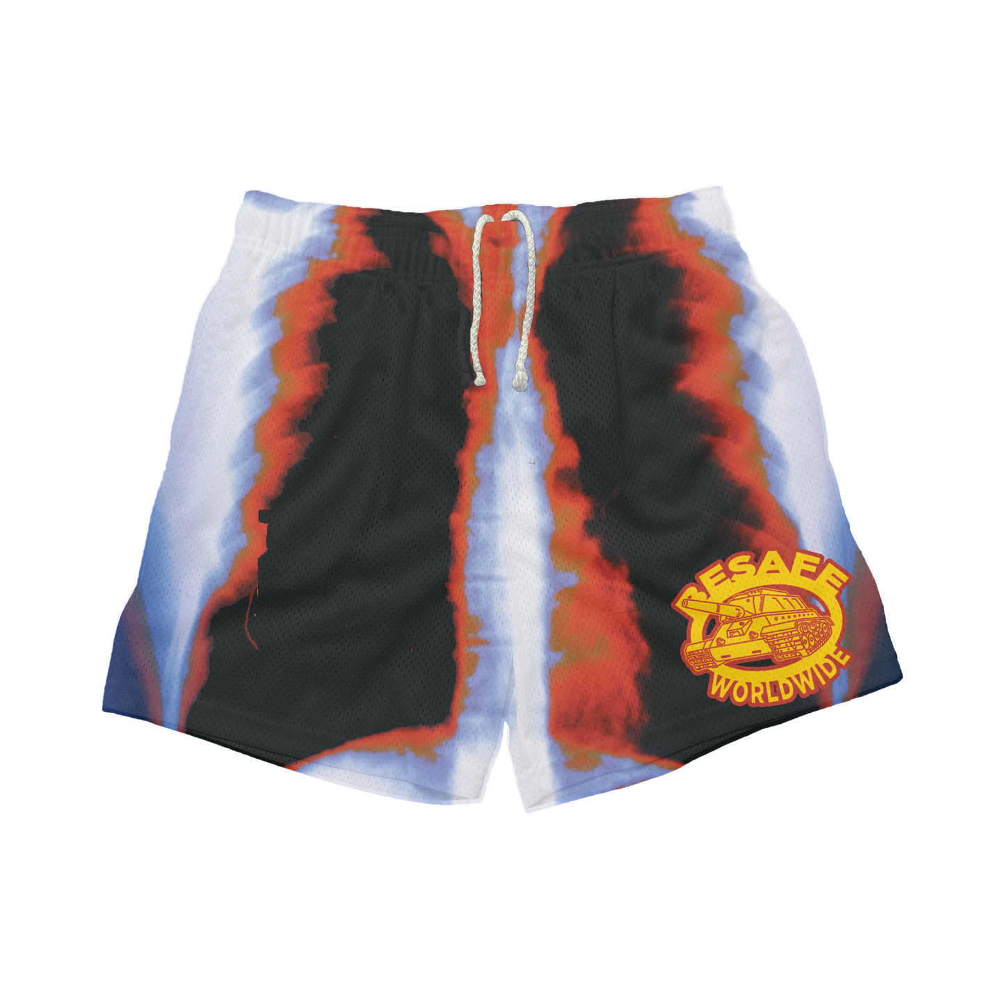 " LUNG SMOKE " MESH SHORTS