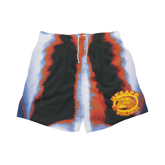 " LUNG SMOKE " MESH SHORTS